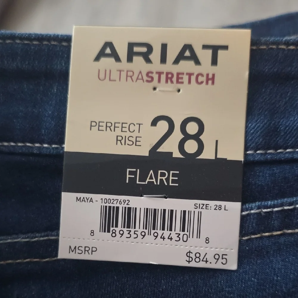 Ariat Women's Flare Jeans - Deep Blue - Picture 3 of 4